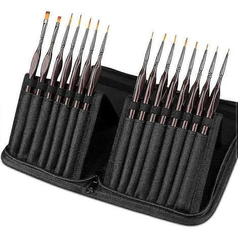 Ensemble de pinceaux miniatures, kit de 15 pinceaux de peinture miniatures, ensemble de pinceaux fins professionnels. (1/5)