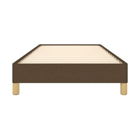 Cadre de lit marron foncé (sans matelas), 80 × 200 cm, tissu, tissu doux et respirant, pour chambre, décor moderne, facile à assembler (1/5)