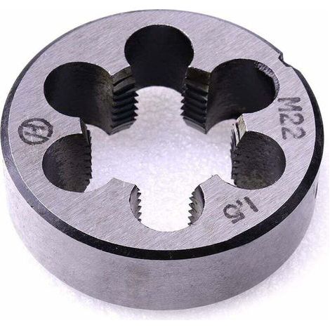 Metrisches Schneideisen, M22 x 1,5 mm metrisches gerades Handgewindeschneideisen, 1 Stück (1/5)