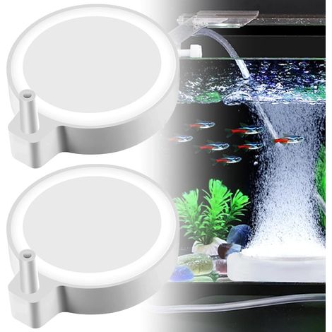 BEBUSINGOTO 2Stück Aquarium-Ausströmersteine, 50 mm Aquarium-Sprudelsteine, Luftdiffusor für Aquarien, Aquarium-Ausströmersteine zur Sauerstoffversorgung der Fische im Aquarium (ohne Schlauch)