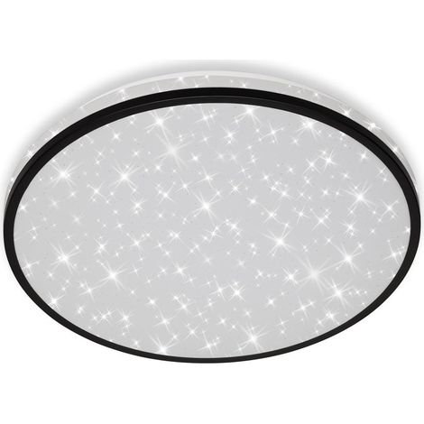 LED Deckenleuchte Deckenlampe Sternenhimmel 24W schwarz Ø 38cm 4000K Briloner