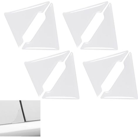 Juego de 8 protectores para puertas de coche, protectores de esquina de fibra antiarañazos para puertas de coche, cubiertas decorativas anticolisión para esquinas de puertas delanteras universales, pu (1/5)