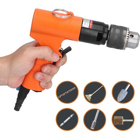 Perceuse pneumatique de type pistolet orange, perceuse pneumatique de 13 mm, perceuse pneumatique 1/2 pouce à rotation avant et arrière, perceuse pneumatique industrielle KV-5113B (1/5)