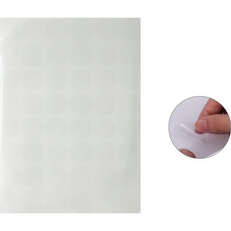 Lot de 1000 pastilles adhésives transparentes de 20 mm - Petites étiquettes autocollantes rondes - Autocollants de scellage - Convient pour sceller des enveloppes, des boîtes d'emballage, etc (1/5)