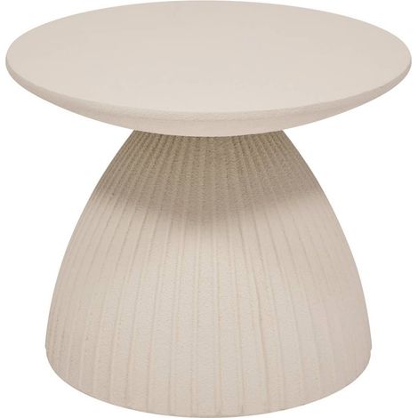 Table Basse Design "Fylis" 50cm Ivoire (1/4)