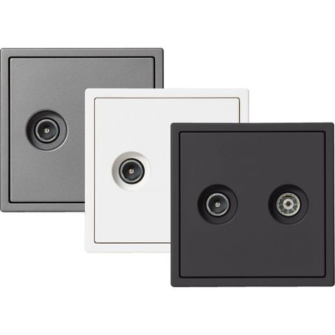 Prise Finale TV + Satellite Luxe 990 Gris anthracite (1/2)