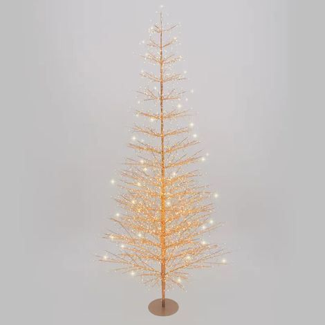 Arbre Conique Lumineux TILLEUL Rose Gold H230cm Ø110cm 2432 MicroLED Blanc Chaud Fixe & Flash Lotti (1/5)