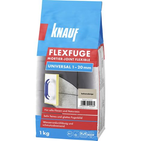 Knauf Fugenmörtel Flexfuge Universal 1 - 20 mm bahamabeige 1 kg Fugenmörtel