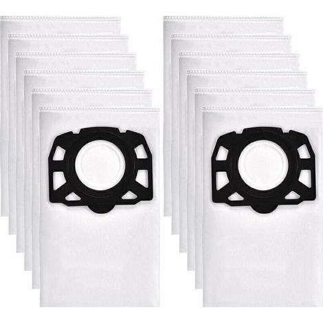 12 sacs aspirateur pour Karcher WD4 WD5 WD6, convient pour Karcher MV4, MV5, MV6 Aspirateur eau et poussière (1/5)