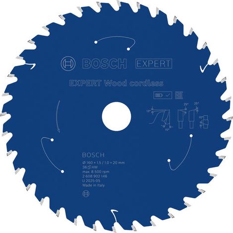 Bosch EXPERT Wood cordless Circular Saw Blade 160 x 1.5/1 x 20 mm T36 2608902146 (1/4)