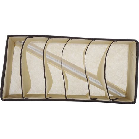 Boîte de Rangement Portable Pliable pour Sous-vêtements et Chaussettes (6 Cases) (1/5)