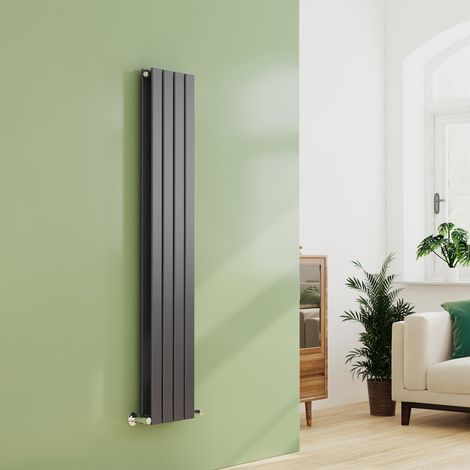 EMKE Double Flat Panel Radiator Environmentally Friendly Central Heating Heater, Anthracite 1600x300mm (1/5)