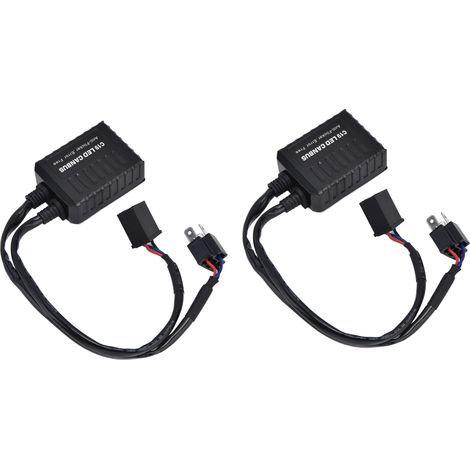 Lot de deux décodeurs Canbus LED C19 H4 universels avec filtre anti-scintillement pour faisceau de câblage (pour ampoules de phares) (1/5)