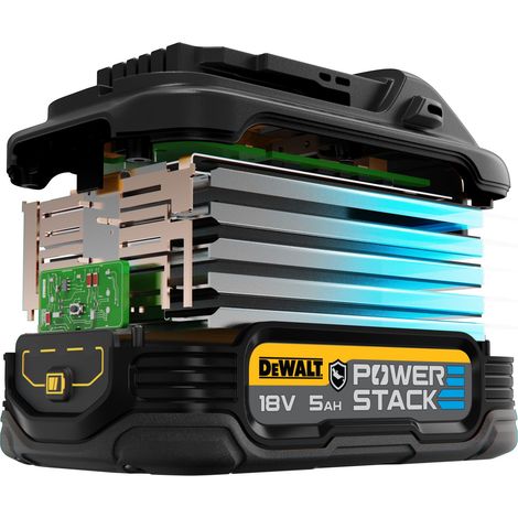 Batterie Li-Ion 18V 5Ah XR pour outils DeWalt – Technologie Pouch – Indicateur de charge 3 LED – DCBP518GXJ (1/5)