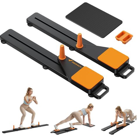 Reformer Pilates - Pilates Reformer Planche Pilate Supportant 120 Kg Pliable, pour Le Renforcement des Abdominaux, des Bras Et des Jambes, Pilates Board Planche De Pilate Muet (1/5)