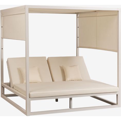 Cama balinesa reclinable en aluminio y tela Nasau SKLUM             