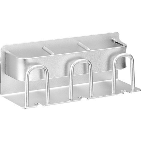 Soporte Para Cepillo De Dientes Montado En Pared - Portacepillos Eléctricos Y Pasta Dental - Bandeja Organizadora Con Fondo De Malla - 1 Unidad (1/5)