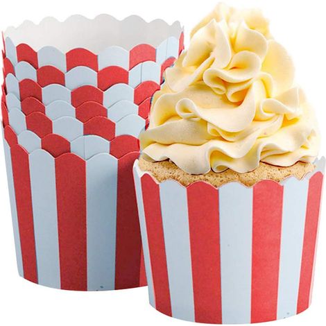 Set mit 50 Papierförmchen für Cupcakes und Muffins für Geburtstage, Hochzeiten und Partys (rot) (1/5)