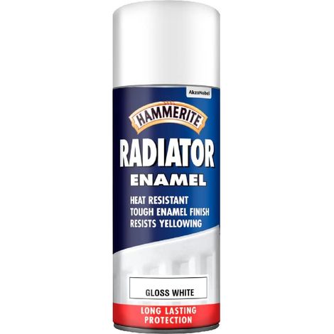 Hammerite Aero Gloss White Radiator Enamel - 400ml, High-Gloss Finish for Durable, Elegant Heating Radiators (1/5)