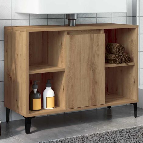 Waschbeckenunterschrank Artisan-Eiche 80x33x60 cm Holzwerkstoff