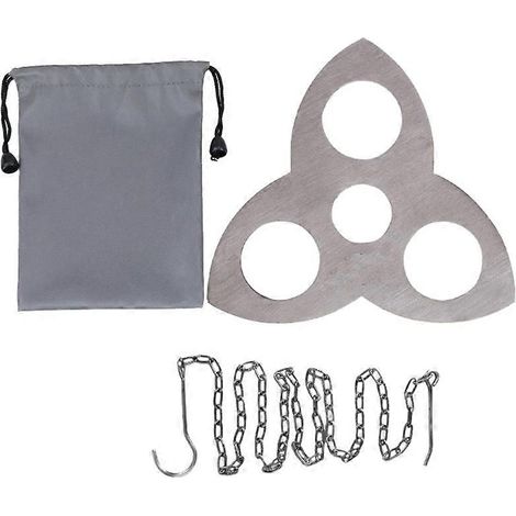 Transformez une branche en trépied pour feu de camp, accessoire de camping avec chaîne réglable. (1/5)
