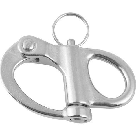 Schnellverschlusskarabiner, feststehender Schnellverschlusskarabiner aus Edelstahl mit Rundring (1/5)