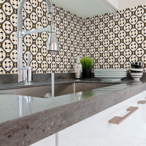 Sticker Mural Carrelage adhésif Cuisine Salle de Bain - 30 STICKERS CARRELAGES AZULEJOS LINDIO - 30stickers10x10cm (1/5)