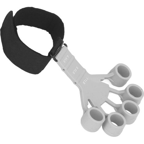 Appareil de renforcement des doigts et des mains, niveau de résistance réglable, en silicone, avec dragonne, gris, 3 kg - 4 kg - 5 kg (1/5)