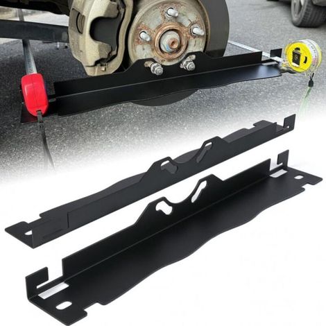 Lot de 2 Outil d'alignement des roues, Acier inoxydable, Fente anti-chute, Trou de suspension, Véhicules divers (1/5)