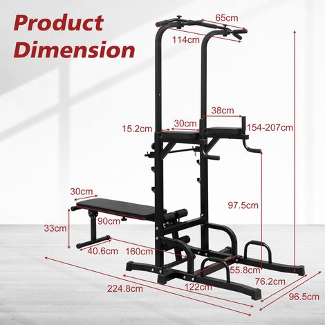 Poste de traction multifonction hauteur réglable avec établi intégré. Structure stable pour renforcement musculaire