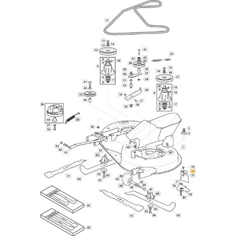 Deflettore erba trattorino rasaerba modelli 1330M ORIGINALE STIGA 325140108/0
