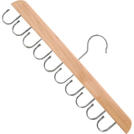 Kleiderbügelweste mit 20 verstellbaren Haken, faltbar, aus Holz, platzsparend (1/3)