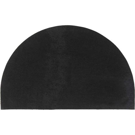 Maison Exclusive - Fußmatte Schwarz Halbrund 50x80 cm Kokosfaser (1/5)