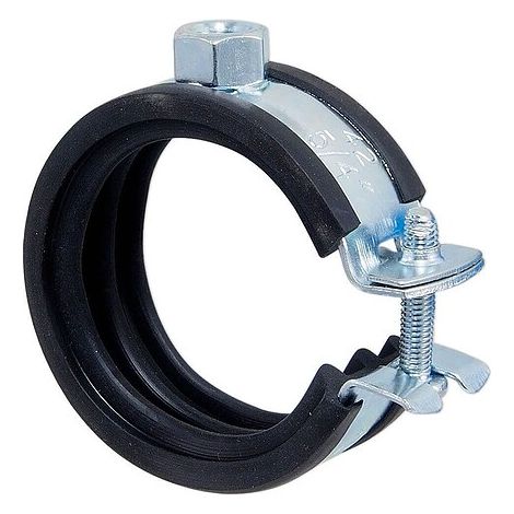 Gelenk-Rohrschelle ''Praktic'' für Rohr 40 - 43 mm mit Kippschraube und Schallschutzeinlage