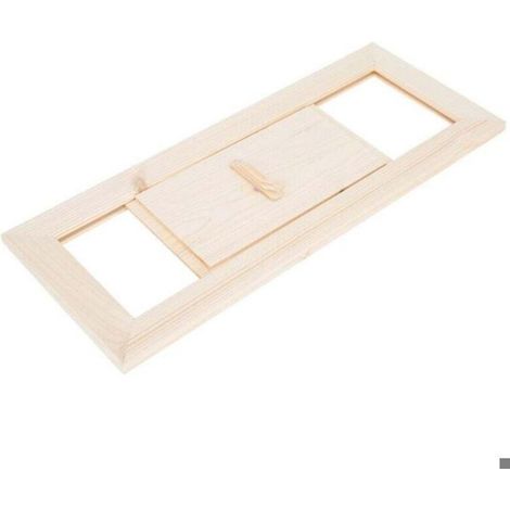 Grille d'aération - - Panneau de ventilation - Pruche (Hemlock) - 34 x 13,5 cm - Entrefer réglable (1/4)