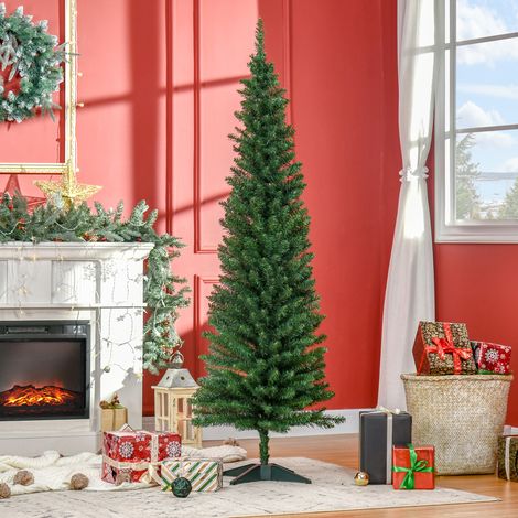 HOMCOM Künstlicher Weihnachtsbaum 180 cm Tannenbaum künstlich mit 390 Spitzen Christbaum Weihnachtsdeko für drinnen