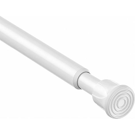 70 à 130 cm Tringle Rideau Sans Perçage, Blanche, Lot de 1 (1/5)