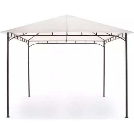 gazebo da esterno "rodi" in ferro e poliestere colore sabbia, 300x200x255 cm (1/5)