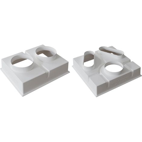 Plénum ABS pour grille de reprise ACCESS - Dimensions:600x400mm (2 piquages rond Ø250mm)