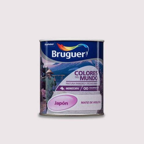 Bruguer Colores del Mundo Pintura para paredes monocapa Japón Matiz de Violeta 750 ml