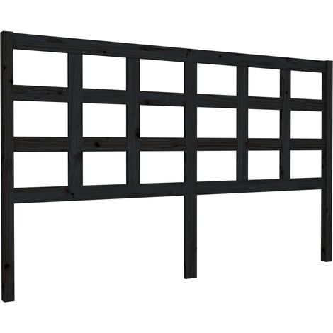 Maison Exclusive - Cabecero de cama madera maciza de pino negro 1