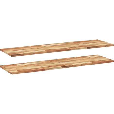Maison Exclusive - Schweberegale 2 Stk. 120x40x2 cm Massivholz Ak