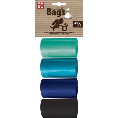 Rose - Sacs hygiéniques de rechange pour chiens en paquets de quatre rouleaux (1/2)