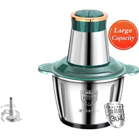 Hachoir à viande électrique, en acier inoxydable, 2 vitesses, 3L, 220V (1/2)
