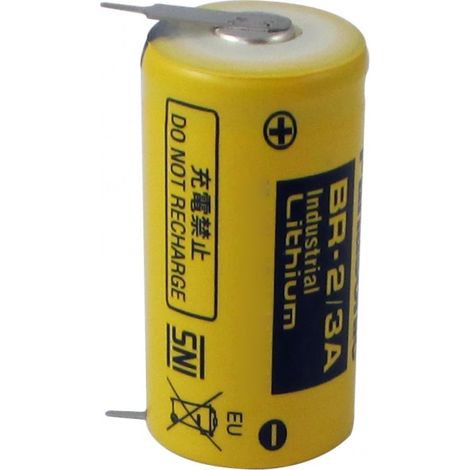 Batteria 3V 1.45Ah Li-MnO2 per Panasonic BR-2/3AG with Weld Leg (1/2)