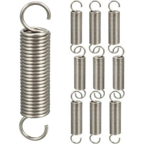 10 Stück Doppelhaken-Zugfedern, Druckfedern-Sortiment, Hakenfedern, 1,21145 mm (1/2)