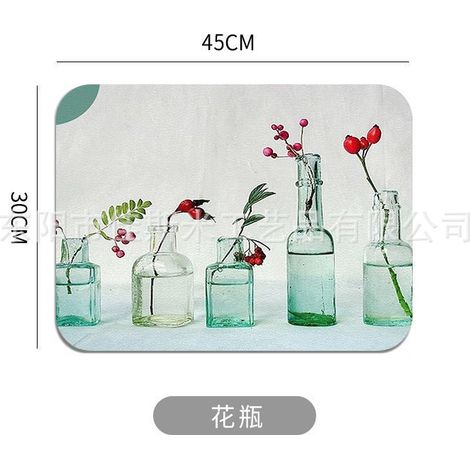 Leather placemat, oil-proof and waterproof, minimalist Western style, American light luxury placemat, heat-insulating coaster - vase - 3045CM2mm