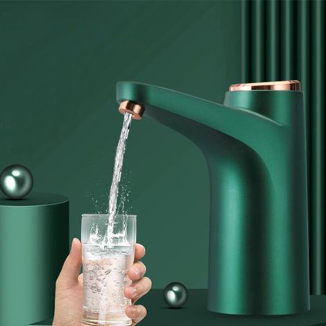 Distributeur d'eau électrique rechargeable par USB, idéal pour les bureaux, les écoles et les hôpitaux. Style rétro vert. (1/5)