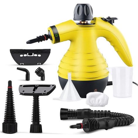 Nettoyeur vapeur avec 9 accessoires – Pour tapis, sièges auto et surfaces – Puissant et polyvalent (1/5)