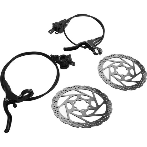 Kit de freins à disque pour VTT : silencieux, refroidissement rapide, disques en alliage d'aluminium, noir. (1/5)